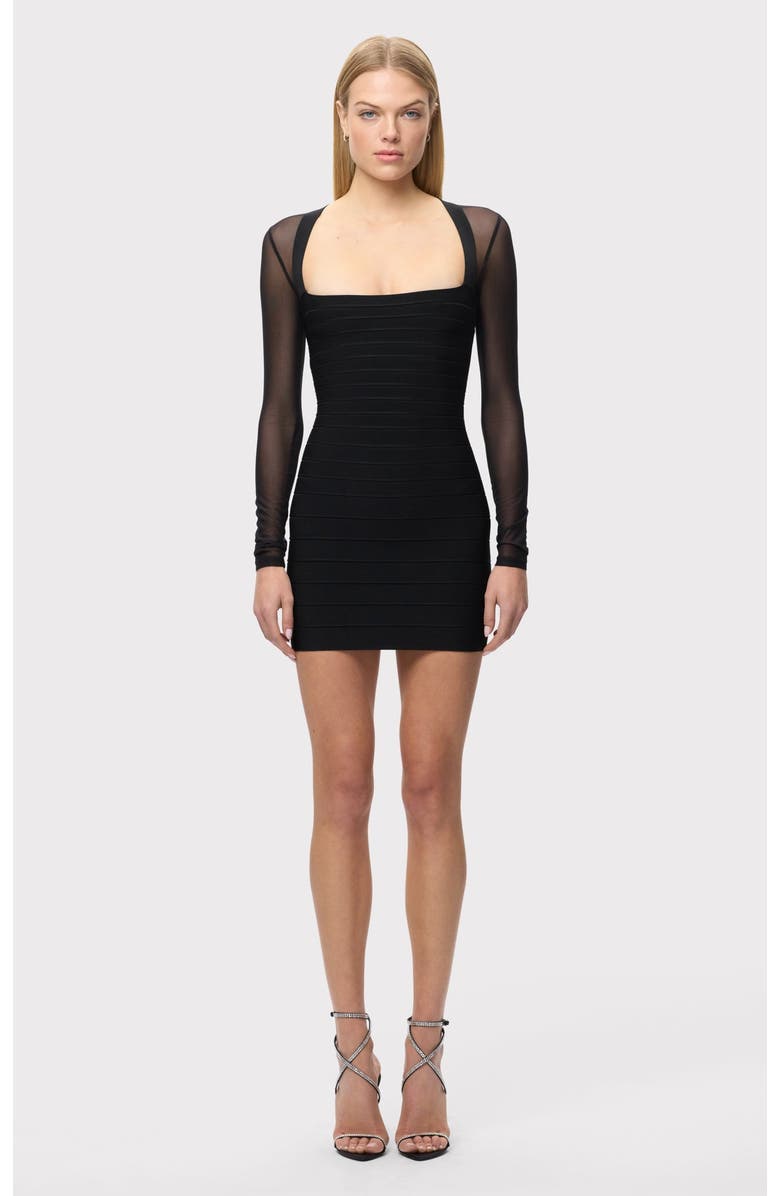 Herve Leger The Yasmin Dress, Alternate, color, Black