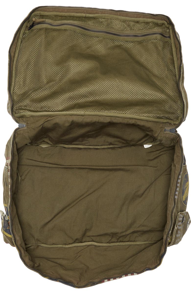 Double RL Canvas Graphic Backpack, Alternate, color, Olive Drab/ Multi