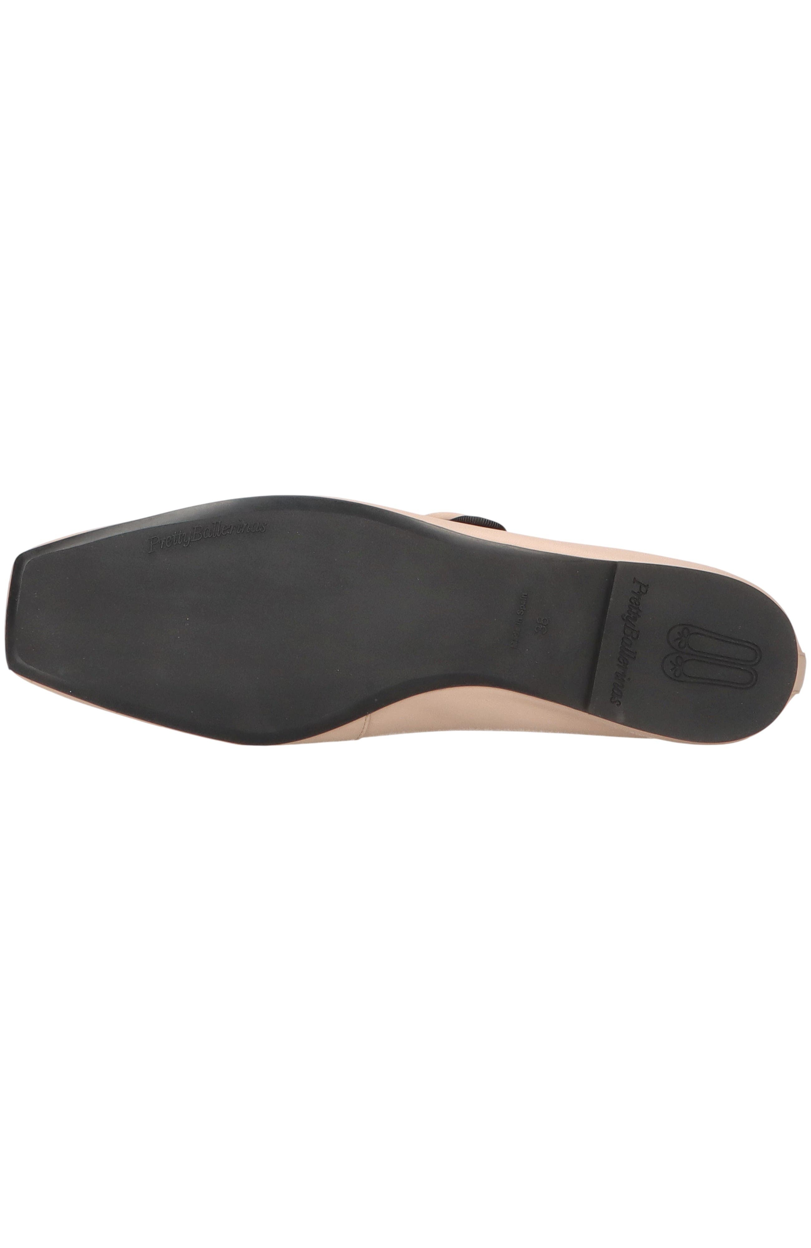 Pretty Ballerinas Square Toe Leather Mary Jane, Alternate, color, Beige