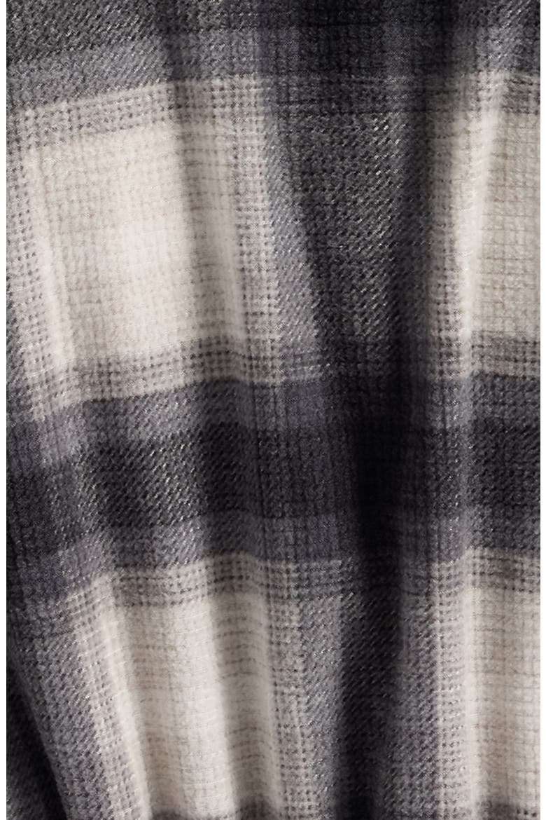 Textured Microfleece Kimono Robe, Alternate, color, BLACK