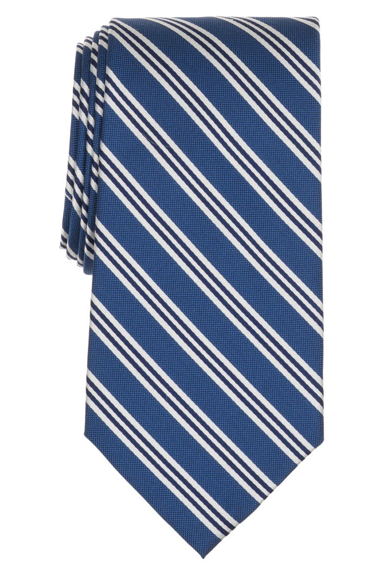 Stripe Silk Blend Tie, Main, color, BLUE
