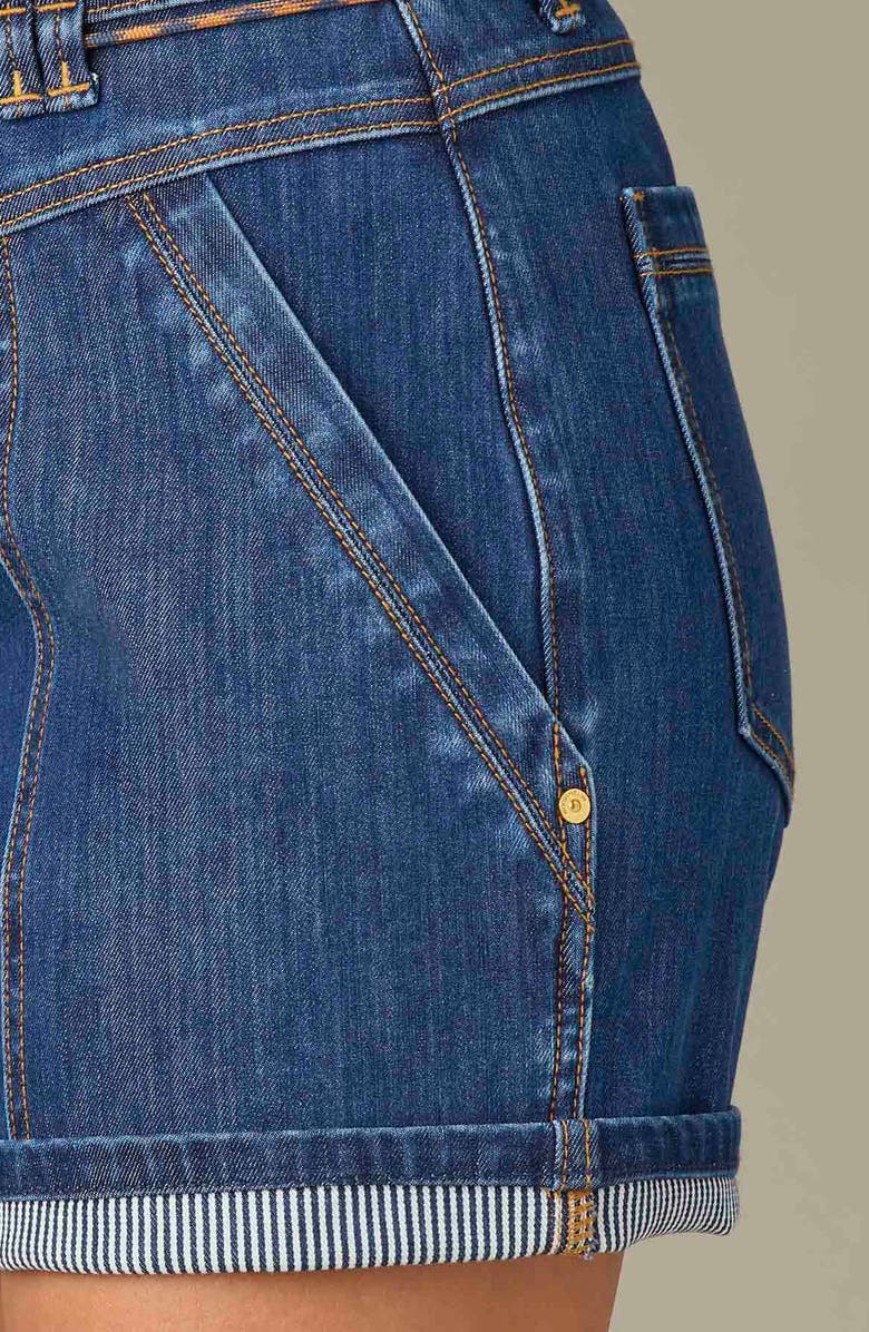 Wit & Wisdom Denim Drawstring Shorts, Alternate, color, Mid Blue