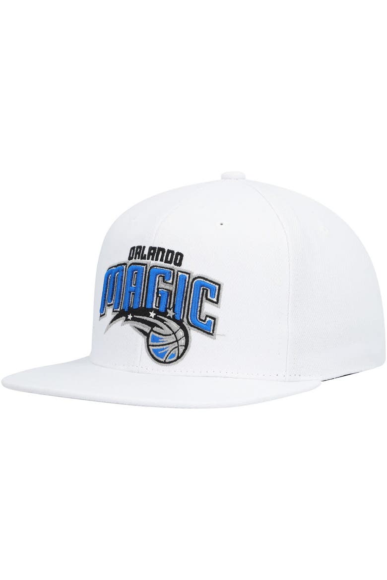 Men's Mitchell & Ness White Orlando Magic Side Core 2.0 Snapback Hat, Alternate, color, White