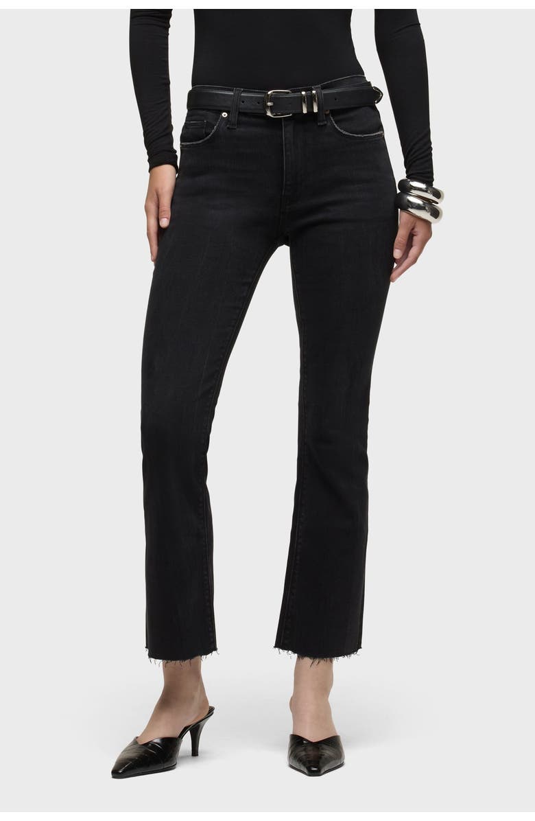 Hudson Jeans Barbara High-Rise Bootcut Crop, Main, color, Dark Raven