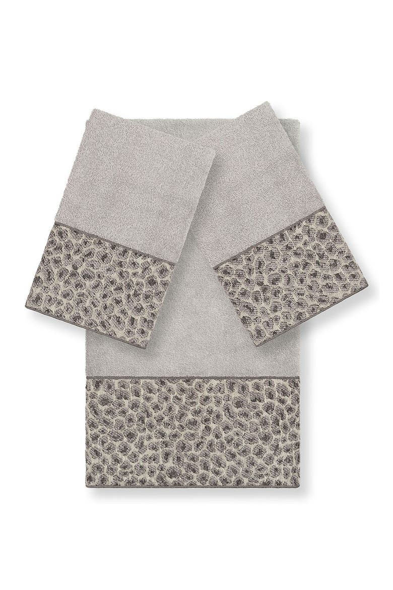 Spots 3-Piece Embellished Towel - Light Grey, Alternate, color, LIGHT GREY