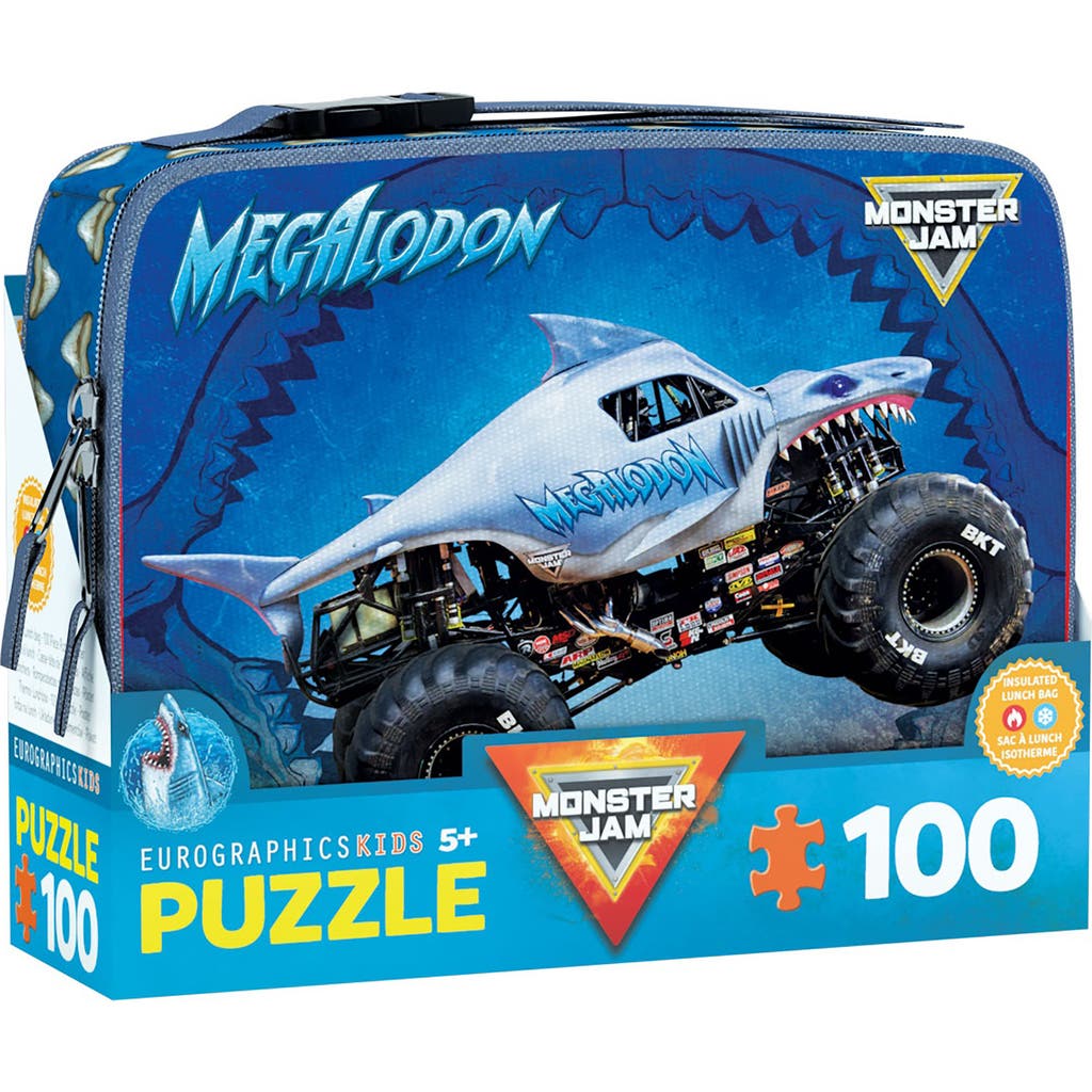 Eurographics Monster Jam Puzzle & Lunch Box Megalodon, 100Piece Jigsaw in Multicolored  product
