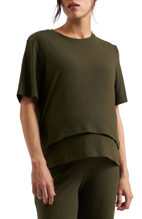 Ripe Maternity Mike Rib Nursing Top In Green