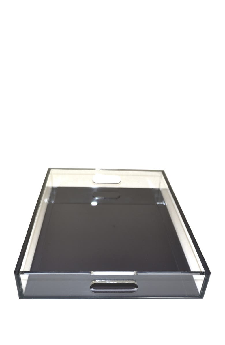 R16 HOME Black Lucite Tray, Main, color, Black