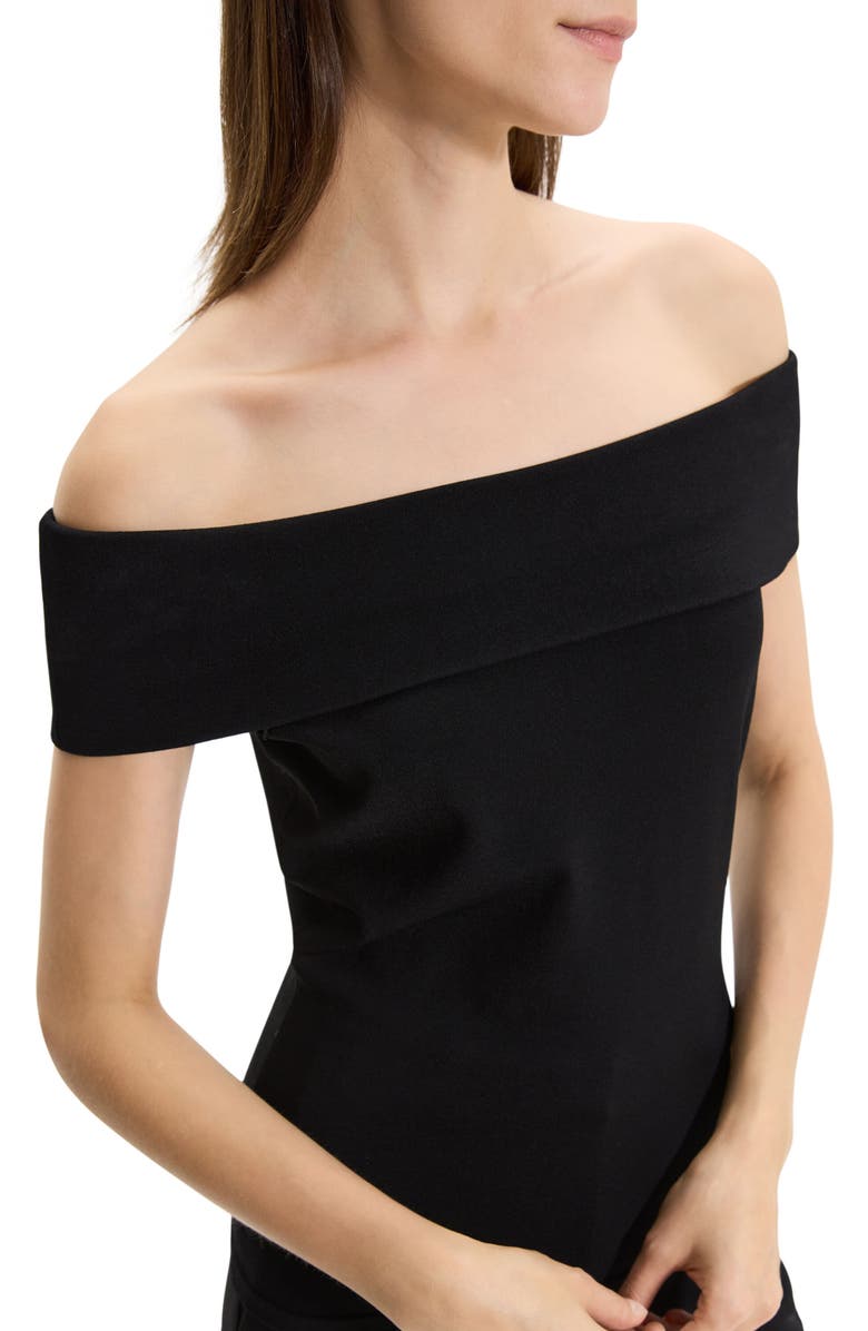 Theory Off the Shoulder Crepe Top, Alternate, color, 