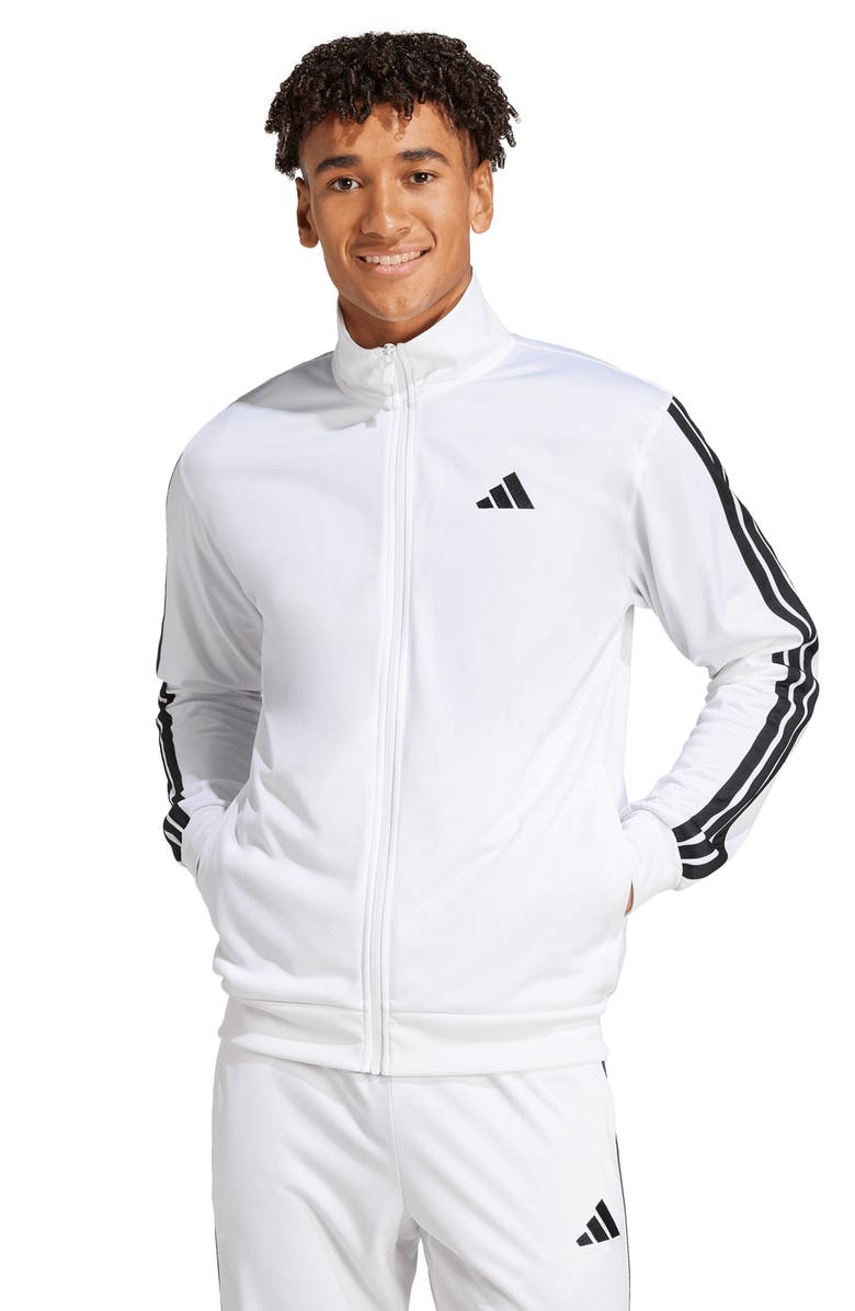 adidas 3-Stripe Training Track Jacket, Alternate, color, White