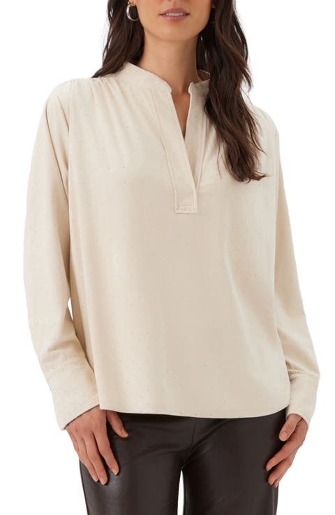 Embellished Faux Suede Shirt