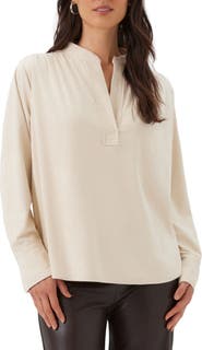Karen Kane Embellished Faux Suede Shirt