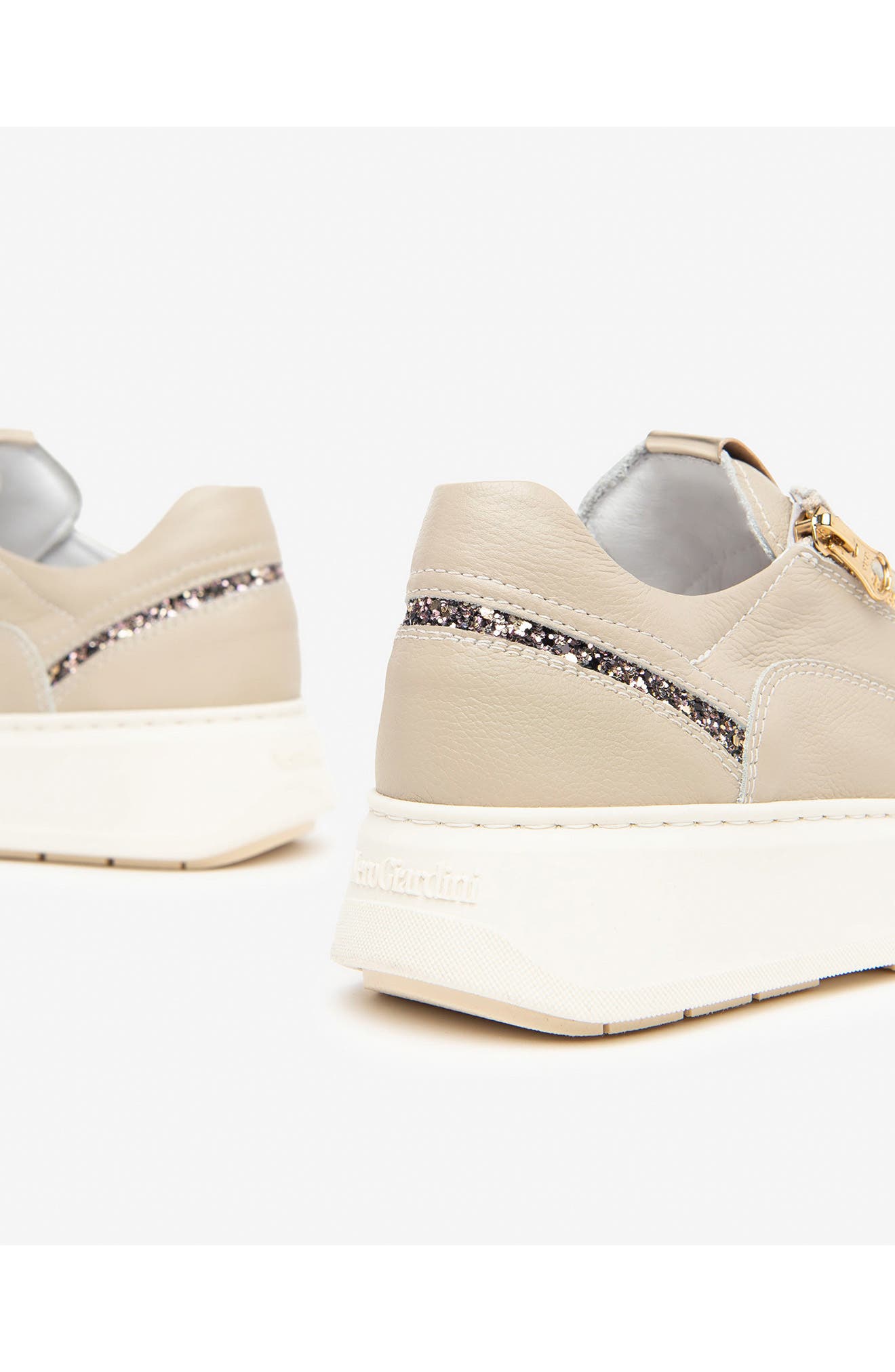 NeroGiardini Platform Sneaker, Alternate, color, Beige