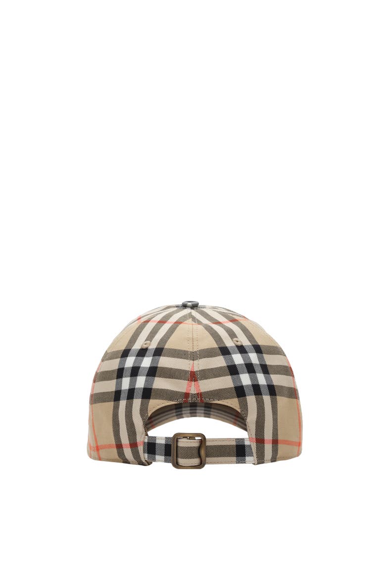 Check Cotton Baseball Cap, Alternate, color, Sand beige