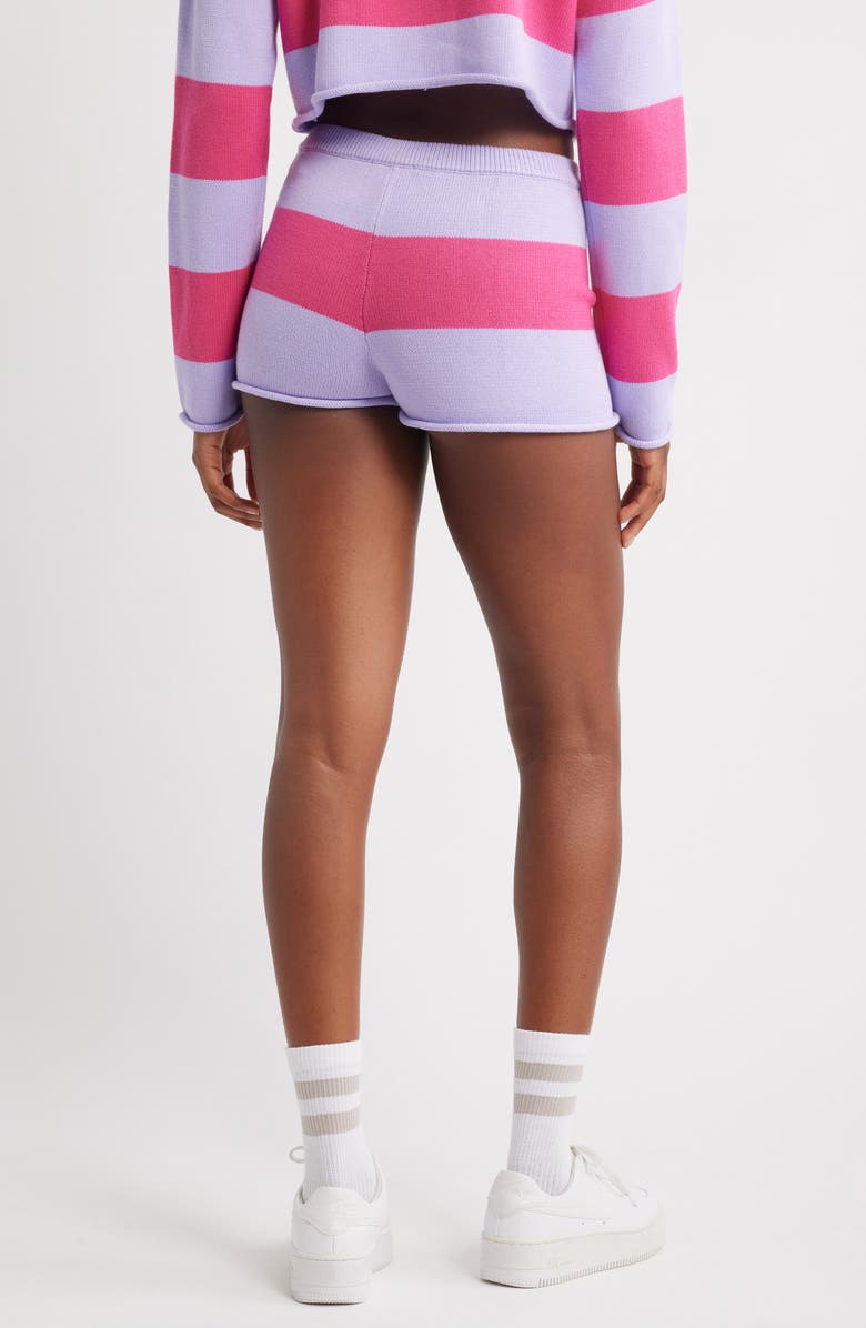 Florence by Mills Cotton Blend Rugby Sweater Shorts, Alternate, color, Hot Pink Millie Lavnder