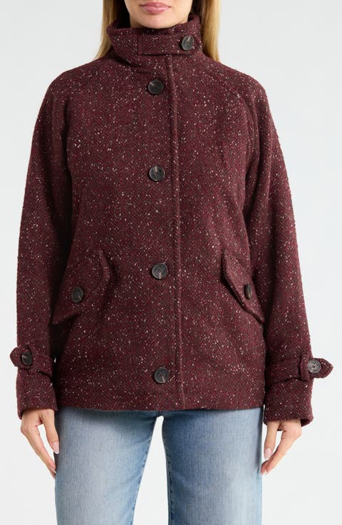 Tweed Jacket with Wing Collar