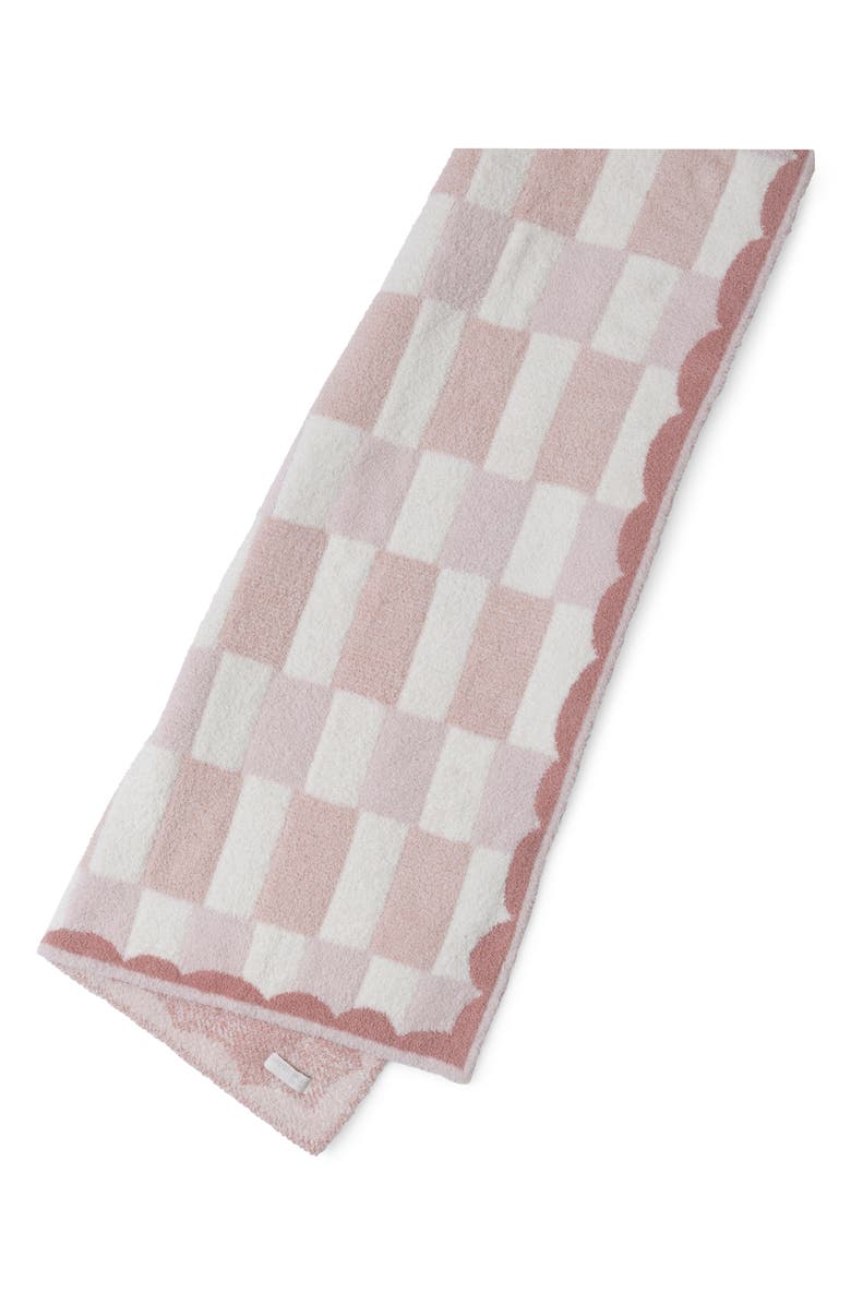 Barefoot Dreams<sup>®</sup> Check Scallop Border CozyChic<sup>®</sup> Stroller Blanket, Alternate, color,