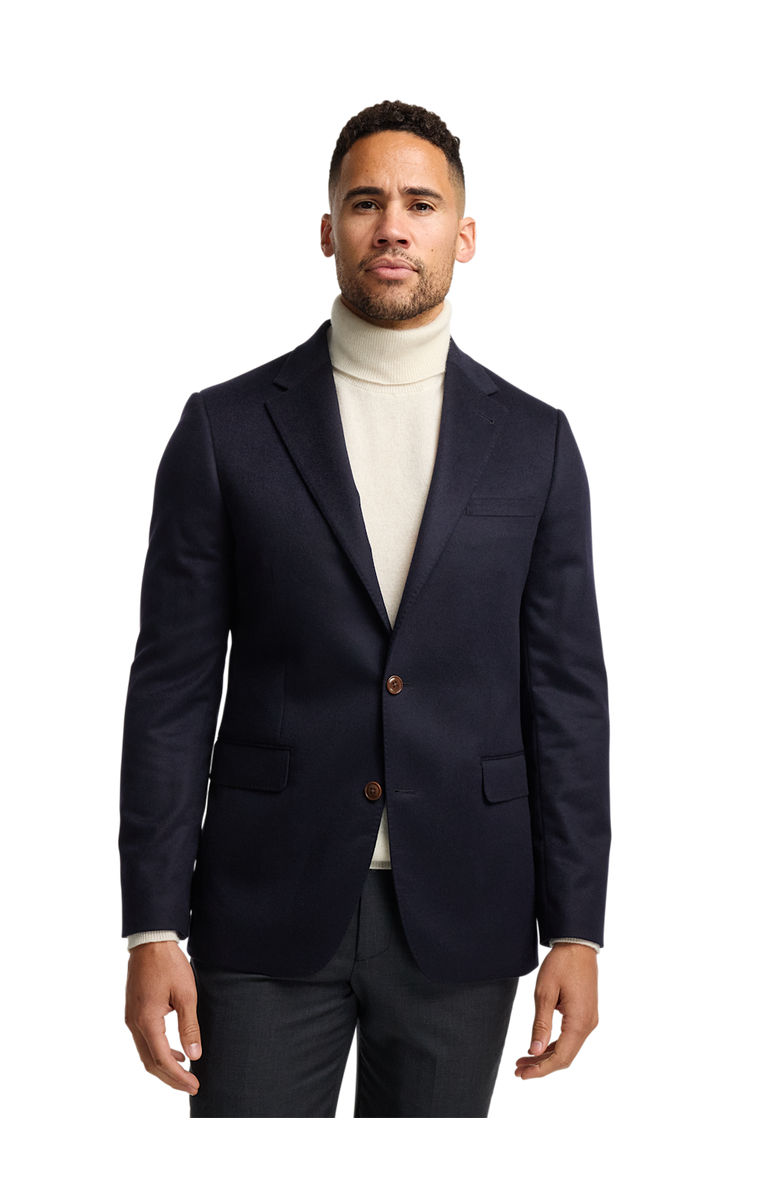 Paul Fredrick Cashmere Single Breasted Notch Lapel Sport Coat, Alternate, color, Navy