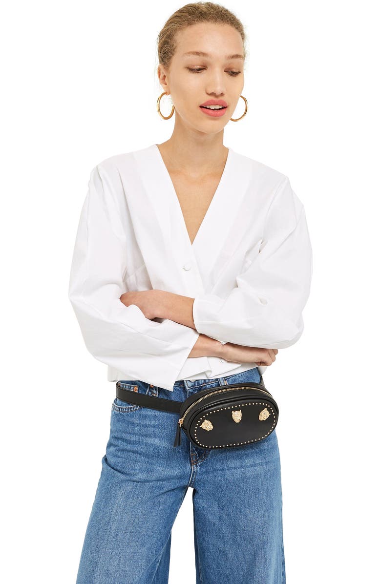 Topshop Panther Bum Bag, Alternate, color,