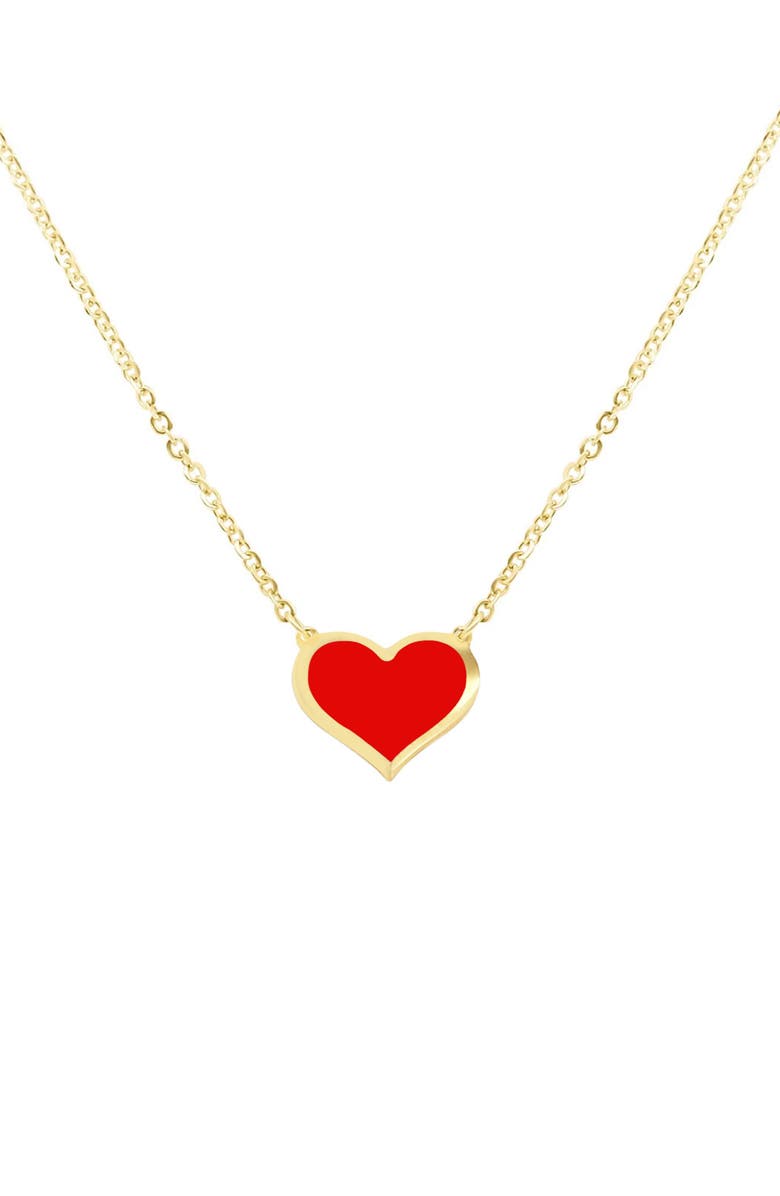 House of Frosted Heart Pendant Necklace, Main, color, 