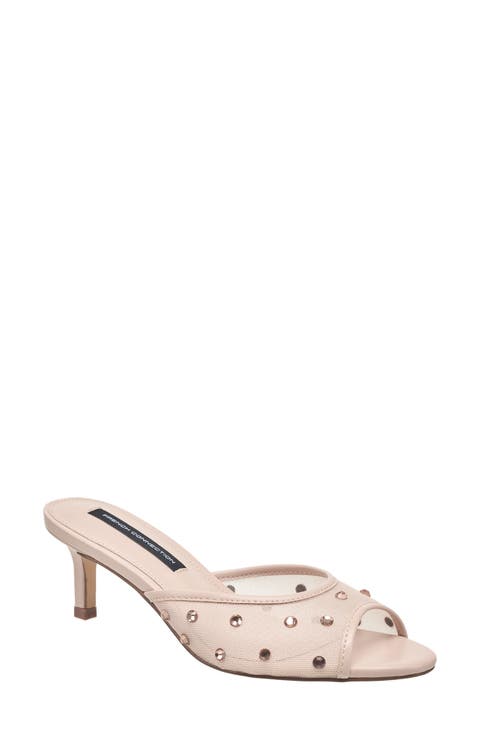 Rochelle Rhinestone Mesh Mule Sandal (Women)