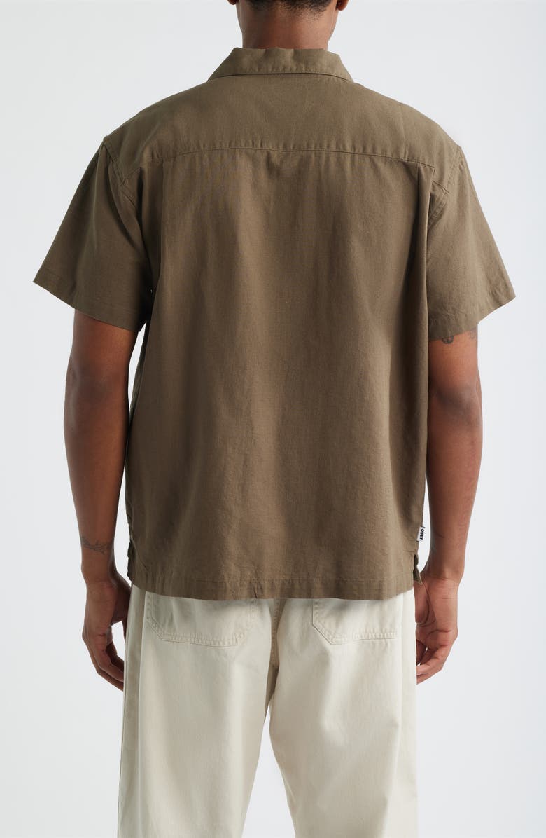 Obey Perry Floral Camp Shirt, Alternate, color, Canteen