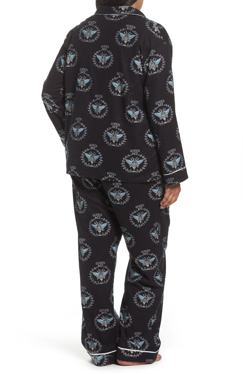PJ Salvage Playful Print Flannel Pajamas, Alternate, color,