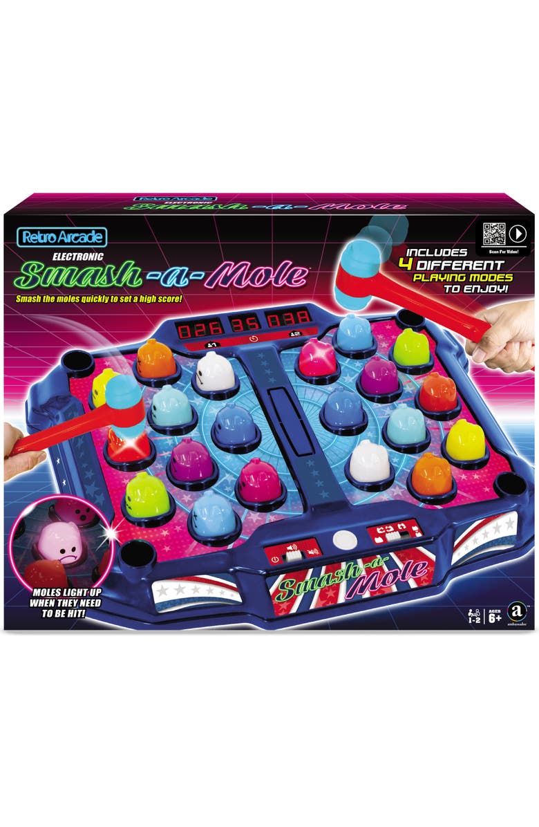 Ambassador Games Electronic Smashamole Tabletop Game, 6+, Main, color, Multicolored
