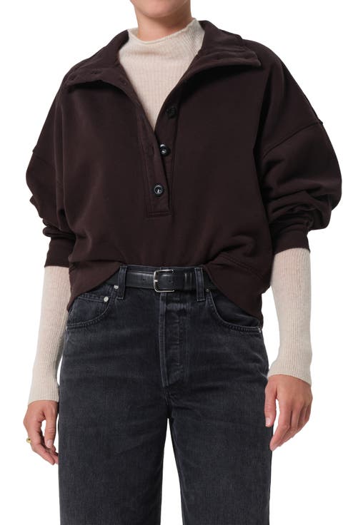 Mirelle Oversize Henley Sweatshirt