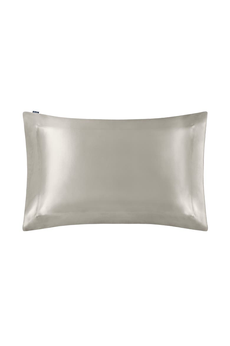 Pure Mulberry Silk Oxford Envelope Luxury Pillowcase, Main, color, Grey