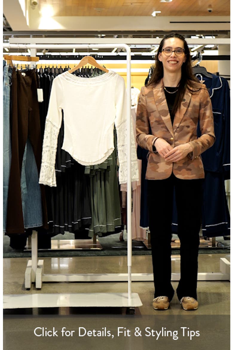 Intimately FP Amber Lace Cuff Waffle Knit Top video