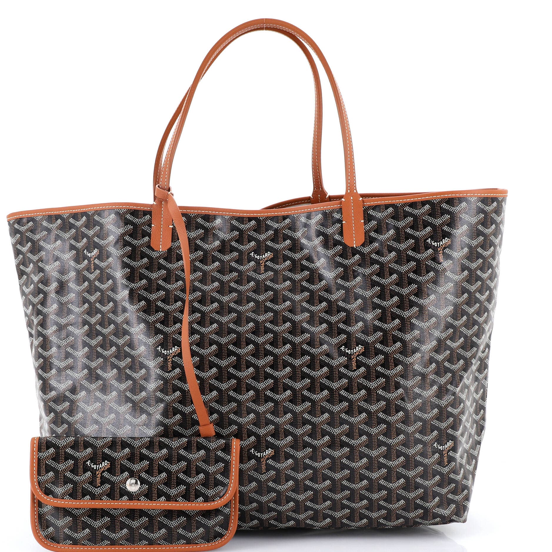 Pre-Owned Goyard Saint Louis Tote Coated Canvas GM, Alternate, color, Brown