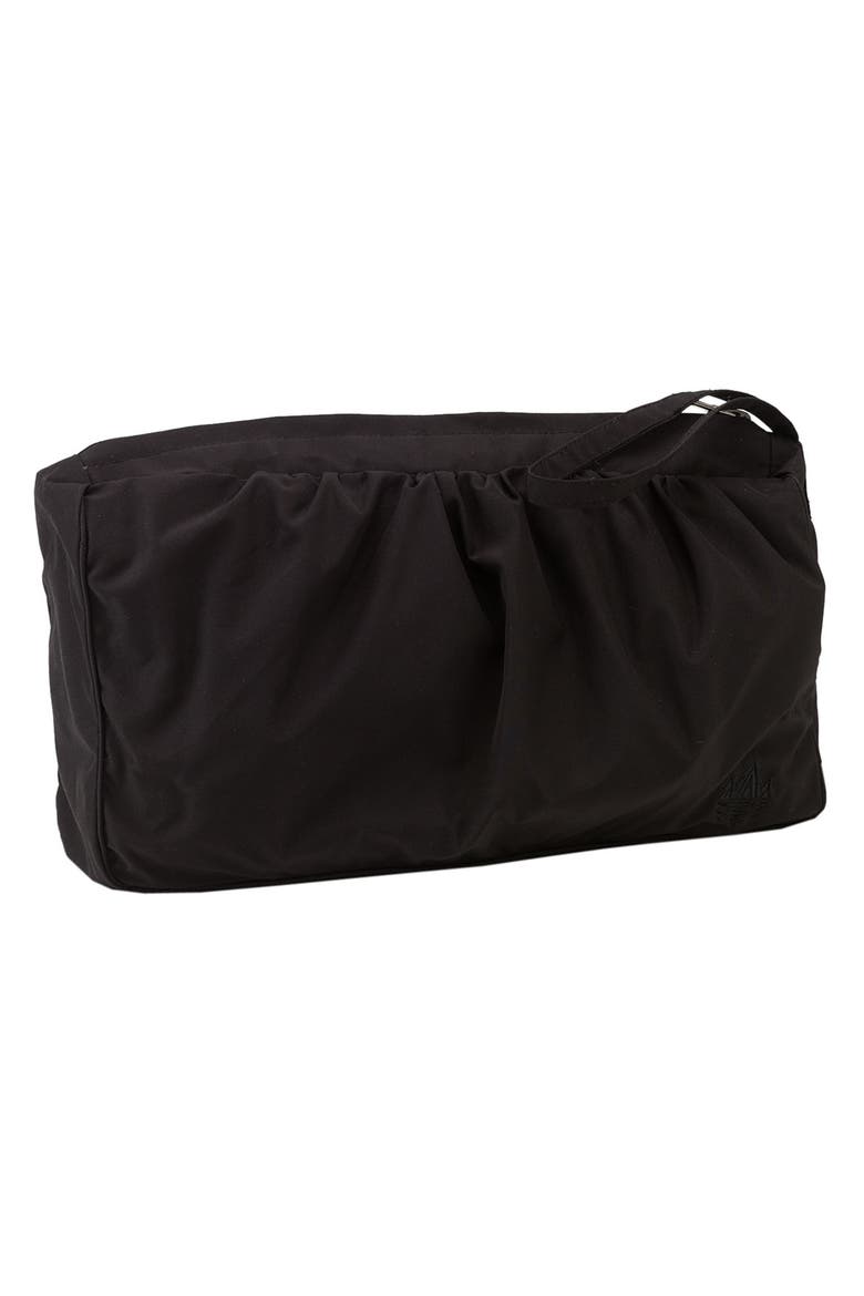 Ruched Front Travel Coat, Alternate, color, BLACK