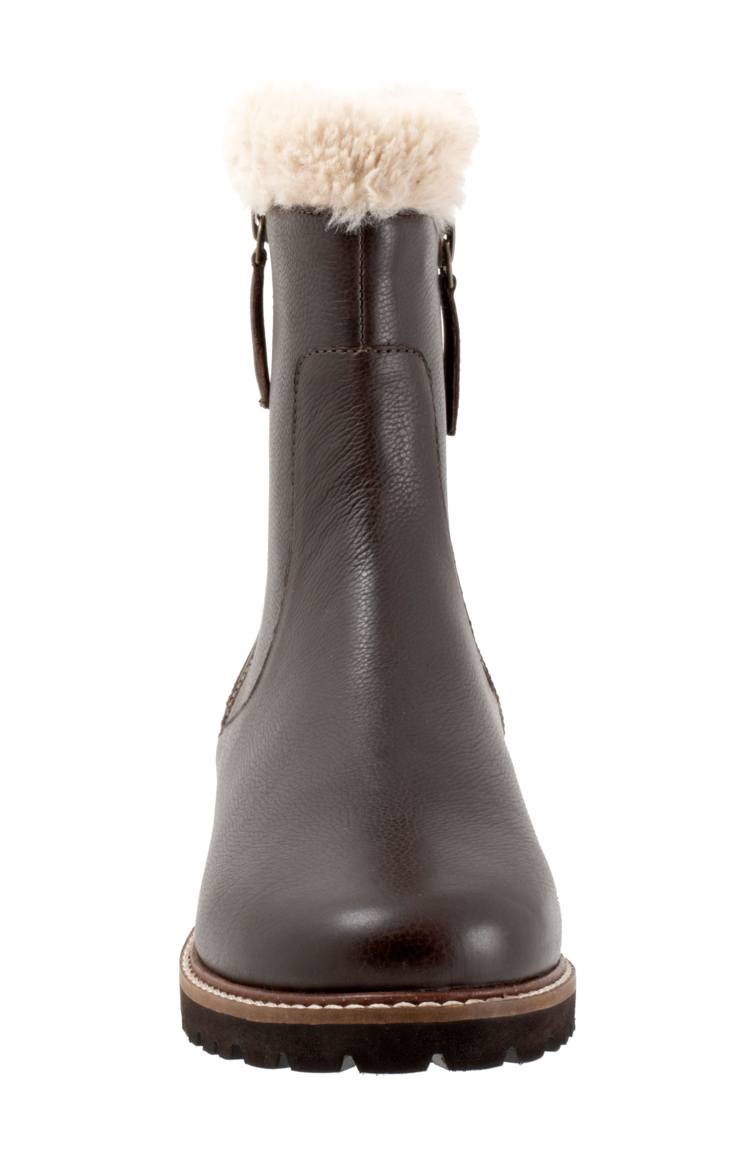 Forever Faux Fur Trim Boot, Alternate, color, BEIGE SUEDE