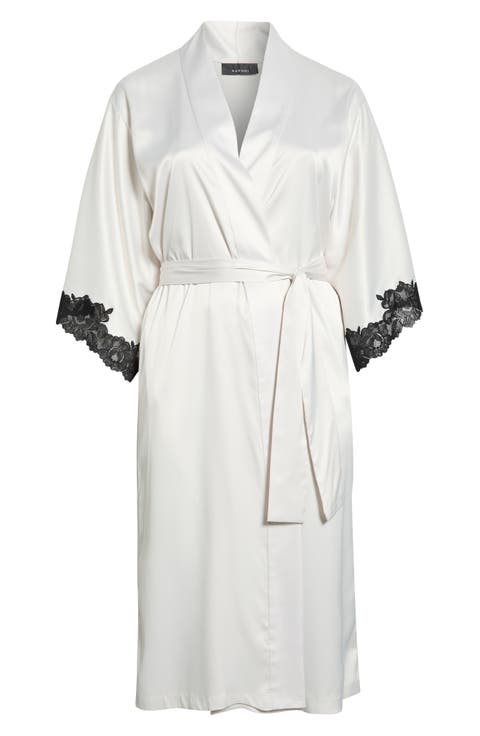Peony Glamour Satin Robe