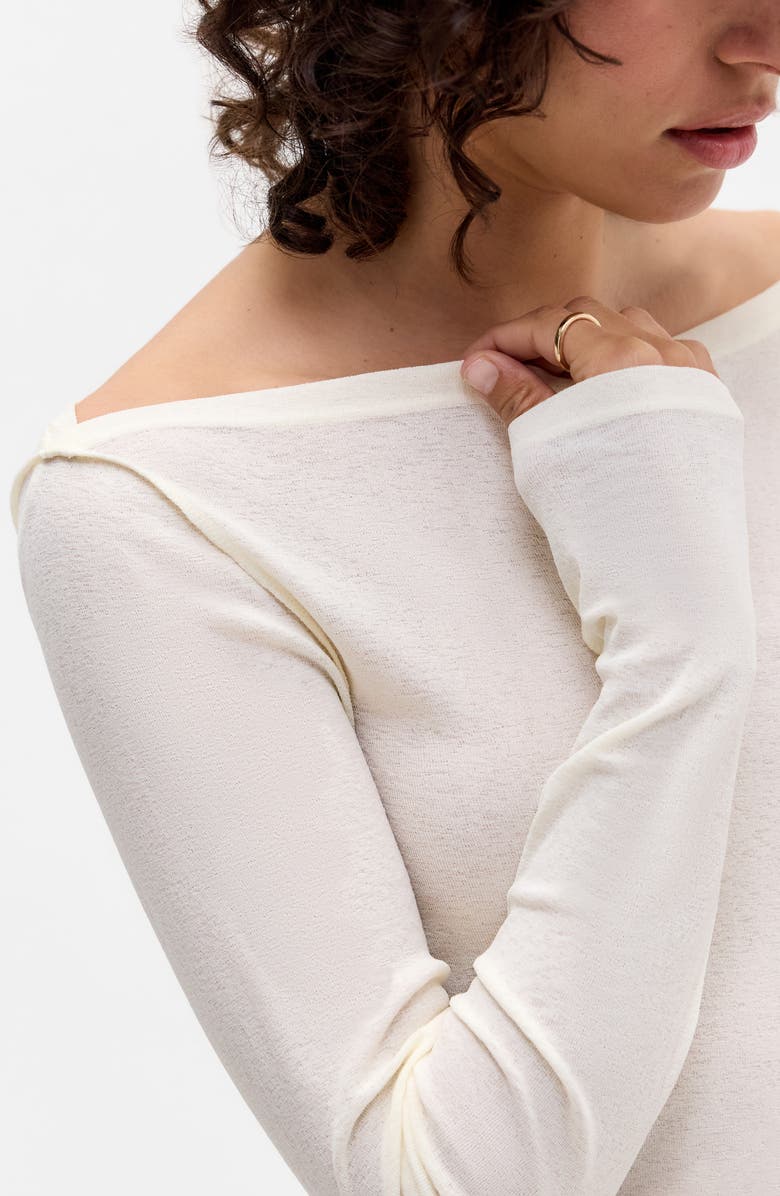 BDG Urban Outfitters Frankie Off the Shoulder Top, Alternate, color, Cream