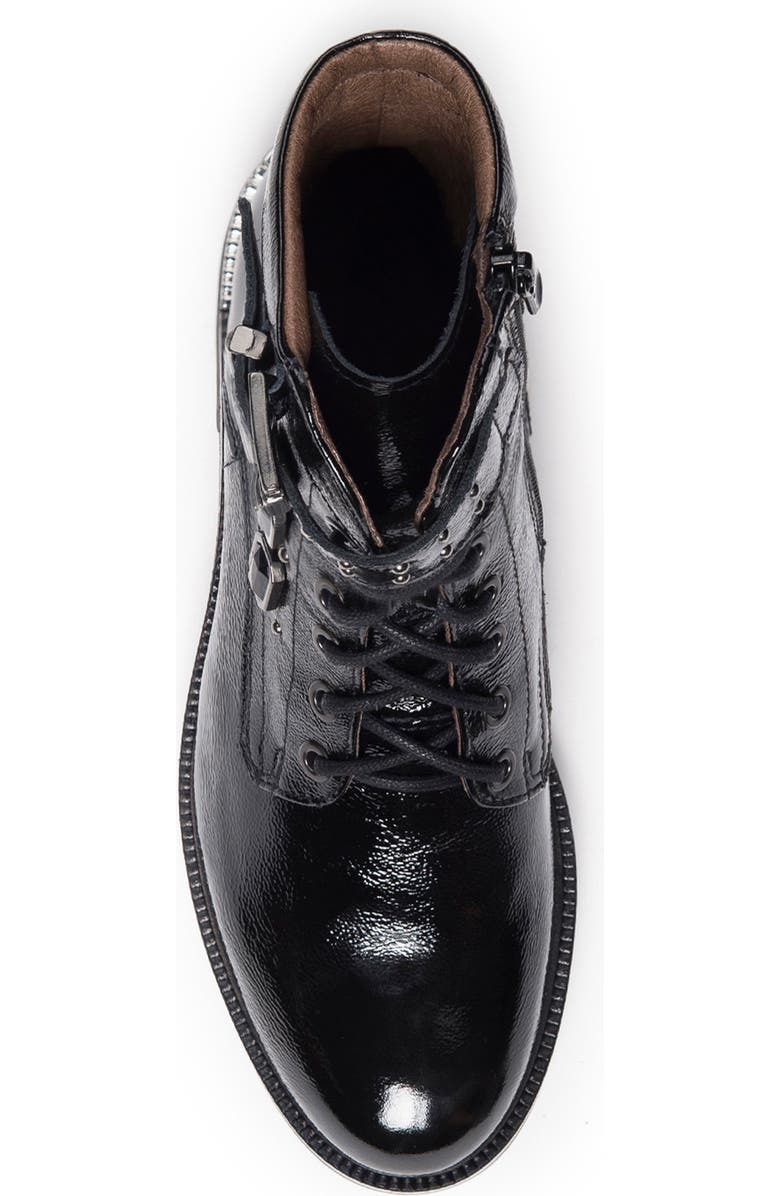 NeroGiardini Studded Combat Boot, Alternate, color, Black