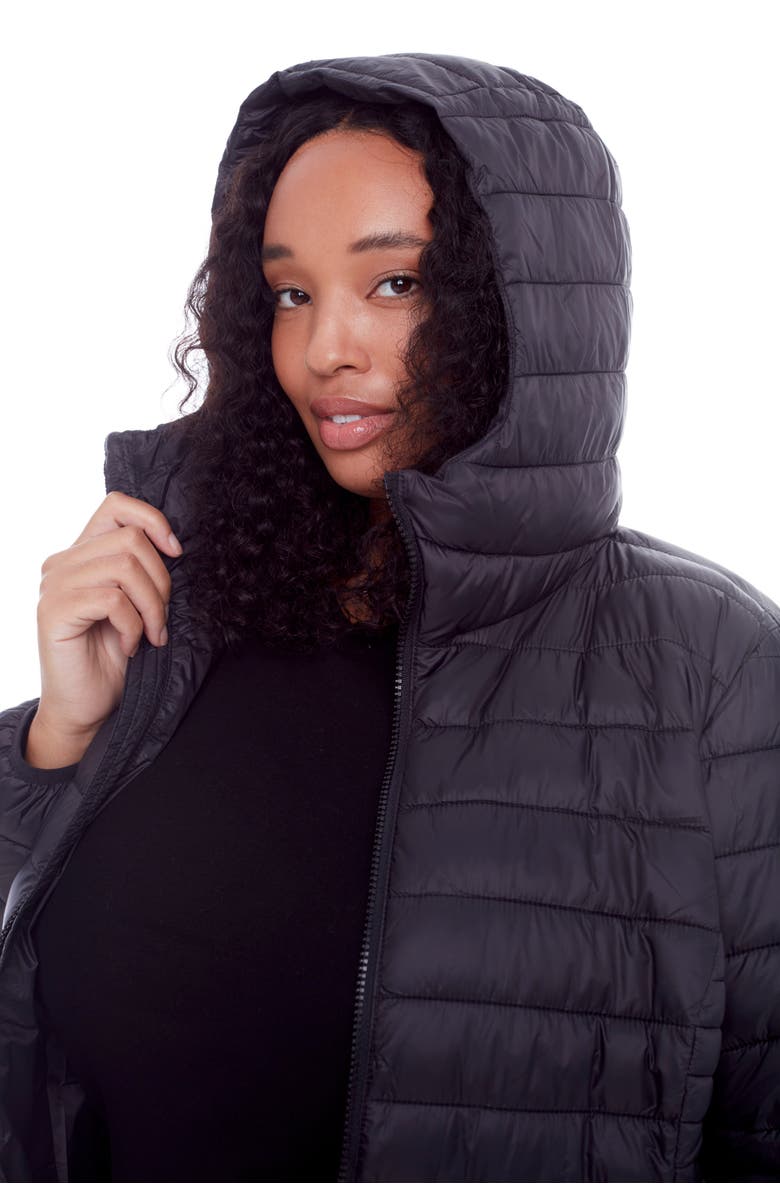 Alpine North YOHO PLUS SIZE - Vegan Down Lightweight Packable Puffer Jacket & Bag, Alternate, color, Black