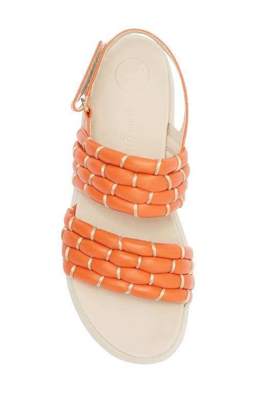 Paul Green Amara Platform Sandal In Papaya Nappa Salvador Combo