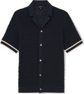 Reiss Bilsby Textured Knit Camp Shirt
