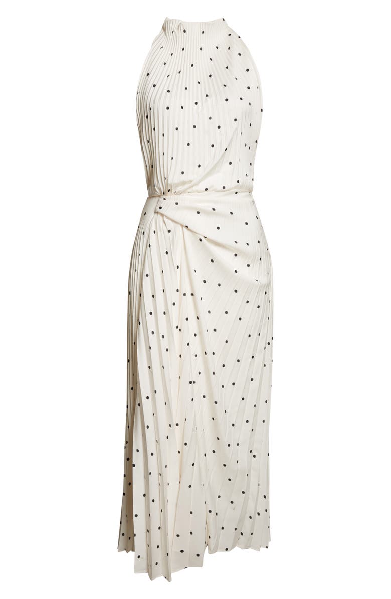 A.L.C. Simona Polka Dot Midi Dress, Alternate, color, Cream/ Black