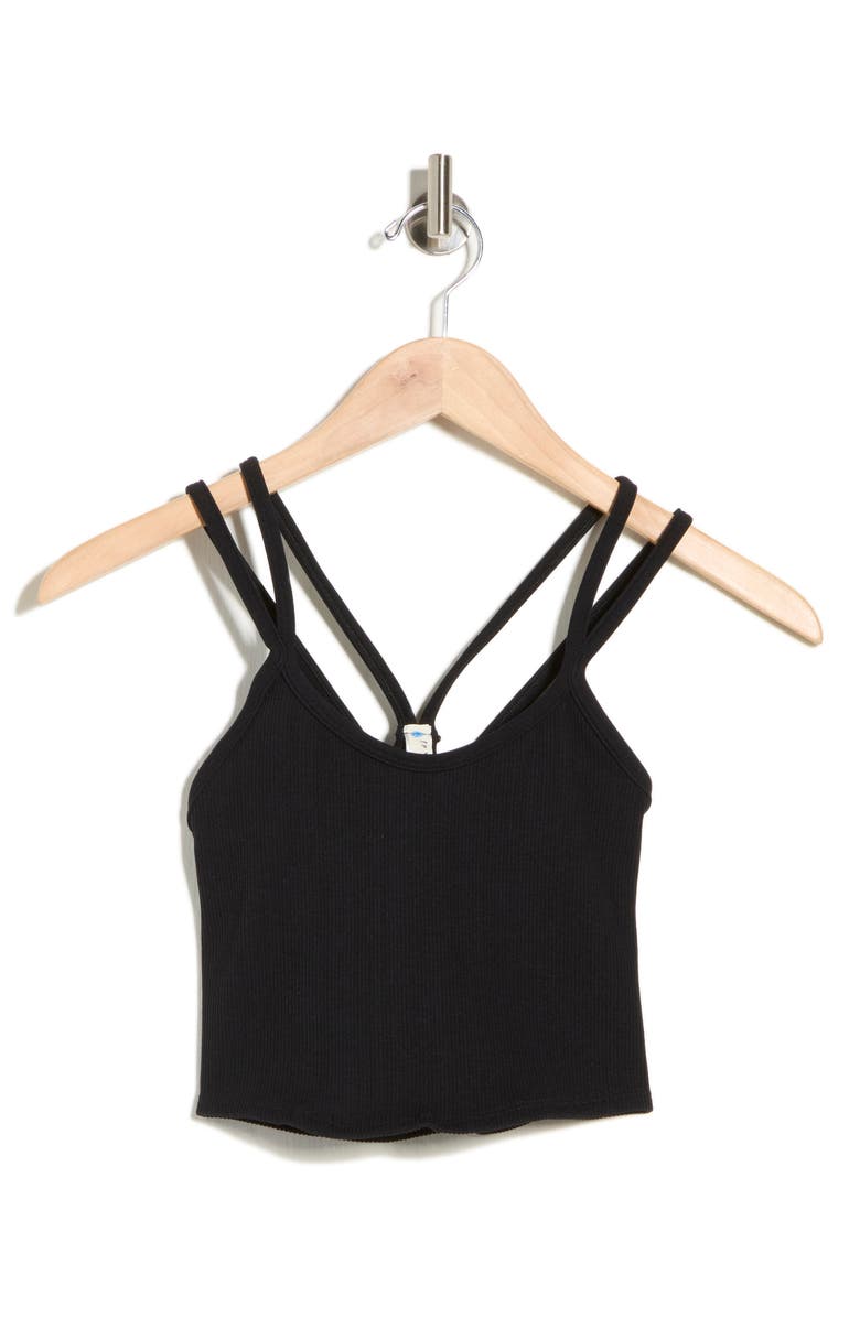 Free People Break a Sweat Free Throw Crop Tank, Alternate, color, Black