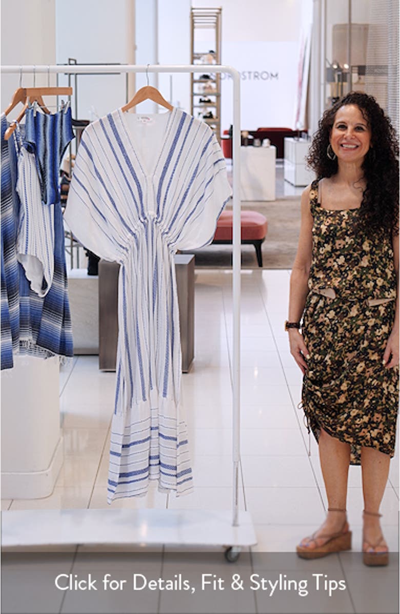 Leila Embroidered Cotton Blend Cover-Up Sundress, sales video thumbnail