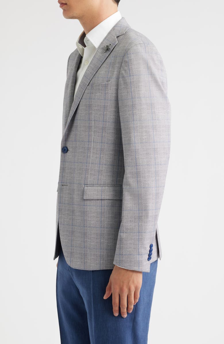 John Varvatos Varick Slim Fit Plaid Stretch Sport Coat, Alternate, color, 