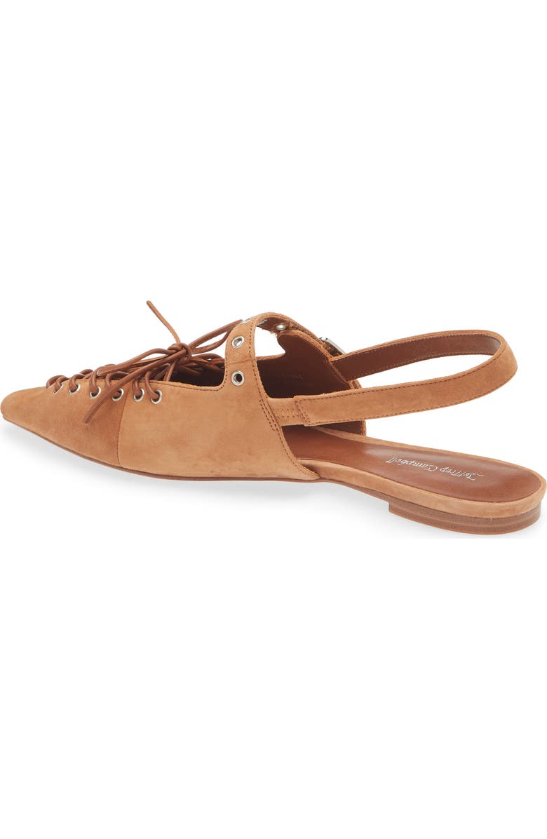 Jeffrey Campbell Geralt Pointed Toe Slingback Flat, Alternate, color, Tan Suede