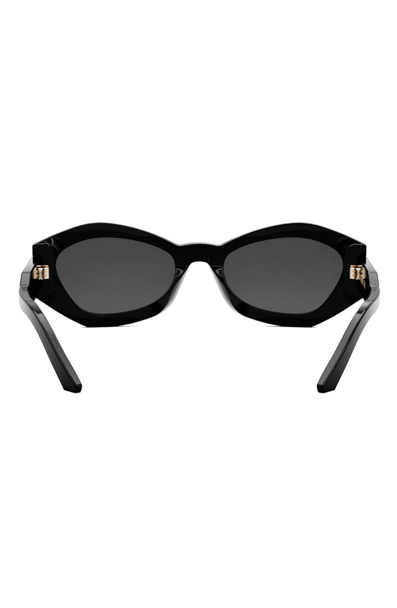 DIOR 'DiorSignature B1U 55mm Butterfly Sunglasses, Alternate, color, Shiny Black / Smoke