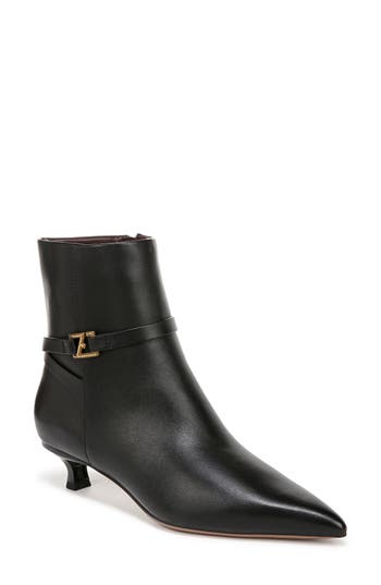 Franco Sarto Lmarnie Womens Zipper Leather Ankle Boots In Black