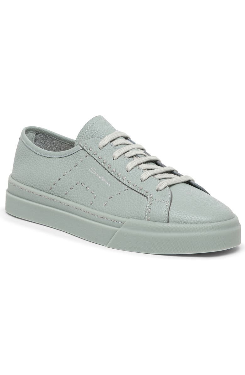 Santoni Burnished Colorblock Sneaker, Main, color, Light Grey