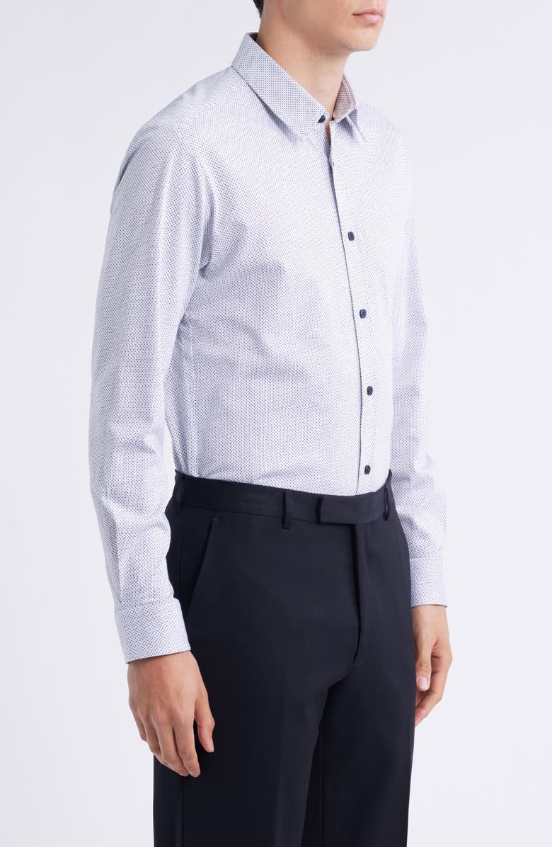 BOSS Roan Kent Slim Fit Button-Up Shirt, Alternate, color, White