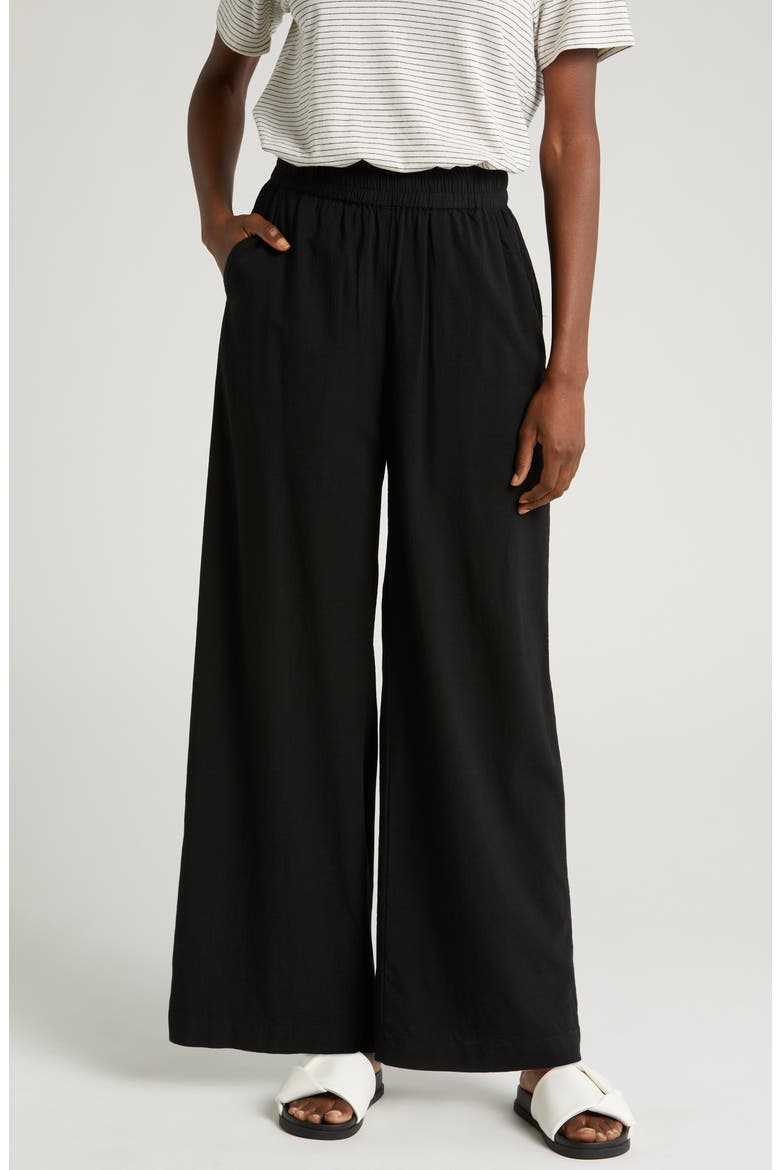 The Allison Wide Leg Pants, Main, color, BLACK